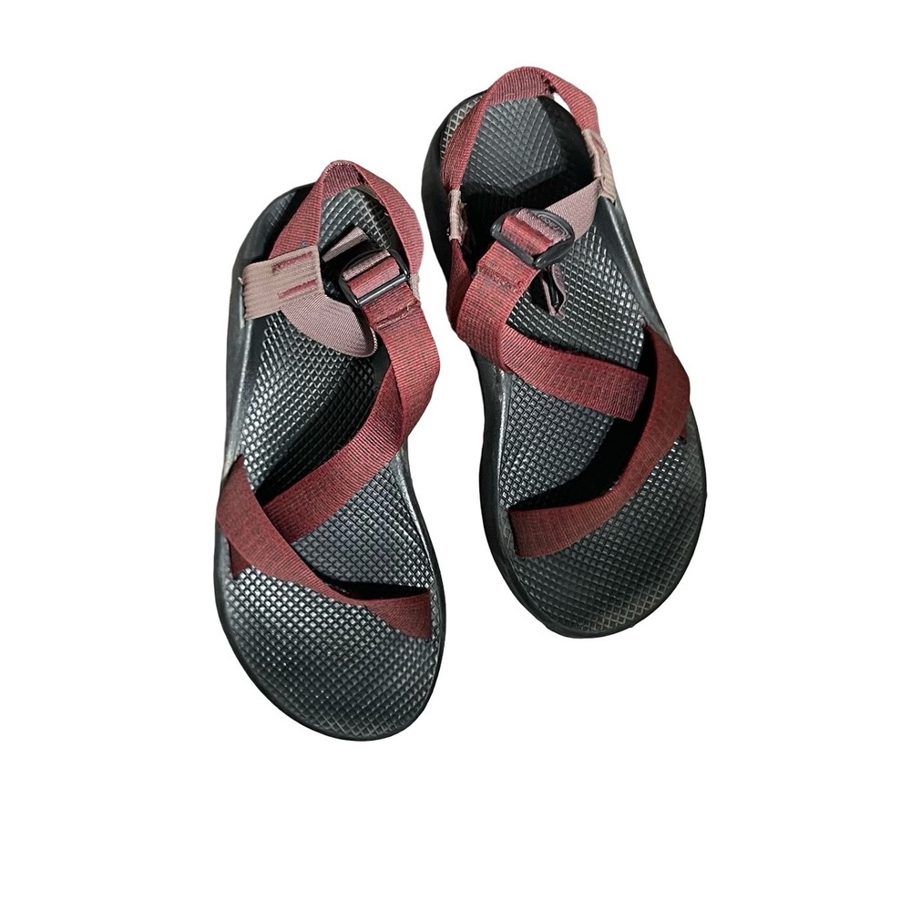 Chaco Z1 Classic Sandals Mens 11 Burgundy Maroon Adjustable Strap Hiking Shoes
